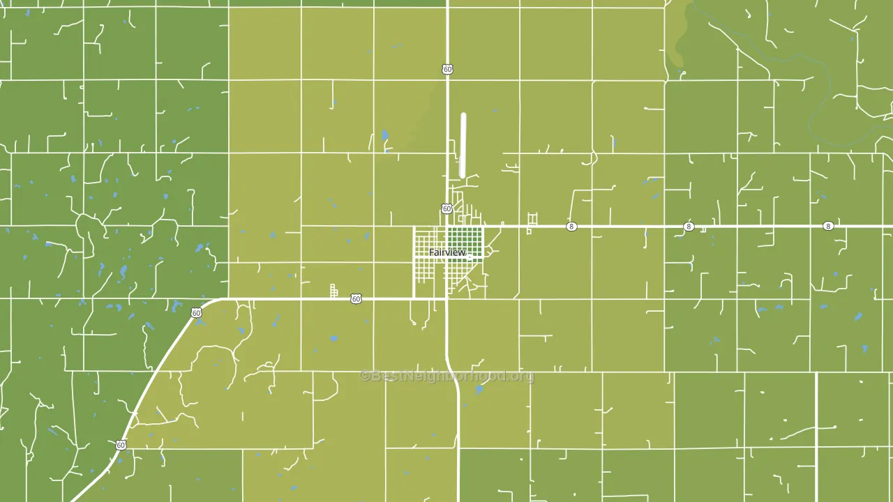 Fairview, OK block-group voter-turnout map