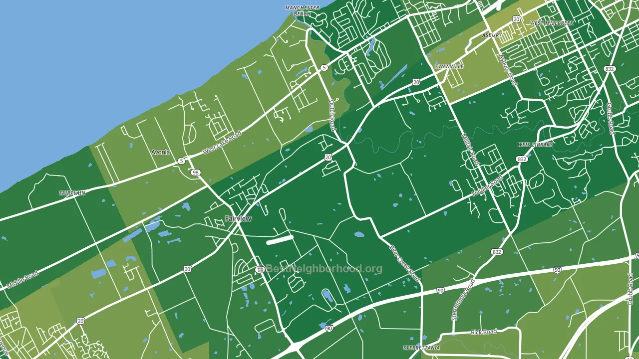 Fairview, PA block-group voter-turnout map