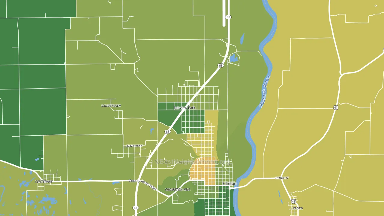 Fairview Park, IN block-group voter-turnout map