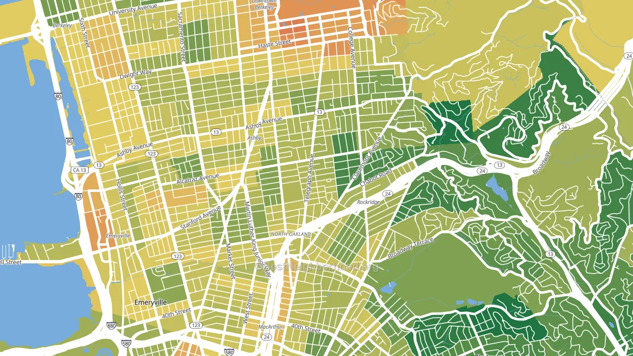 Fairview Park, Oakland, CA block-group voter-turnout map