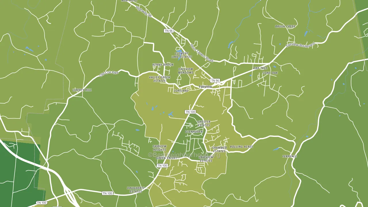 Fairview, TN block-group voter-turnout map