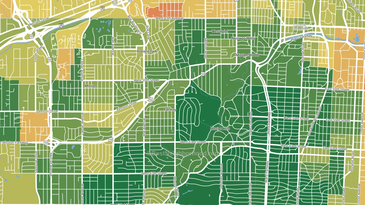 Fairway, KS block-group voter-turnout map