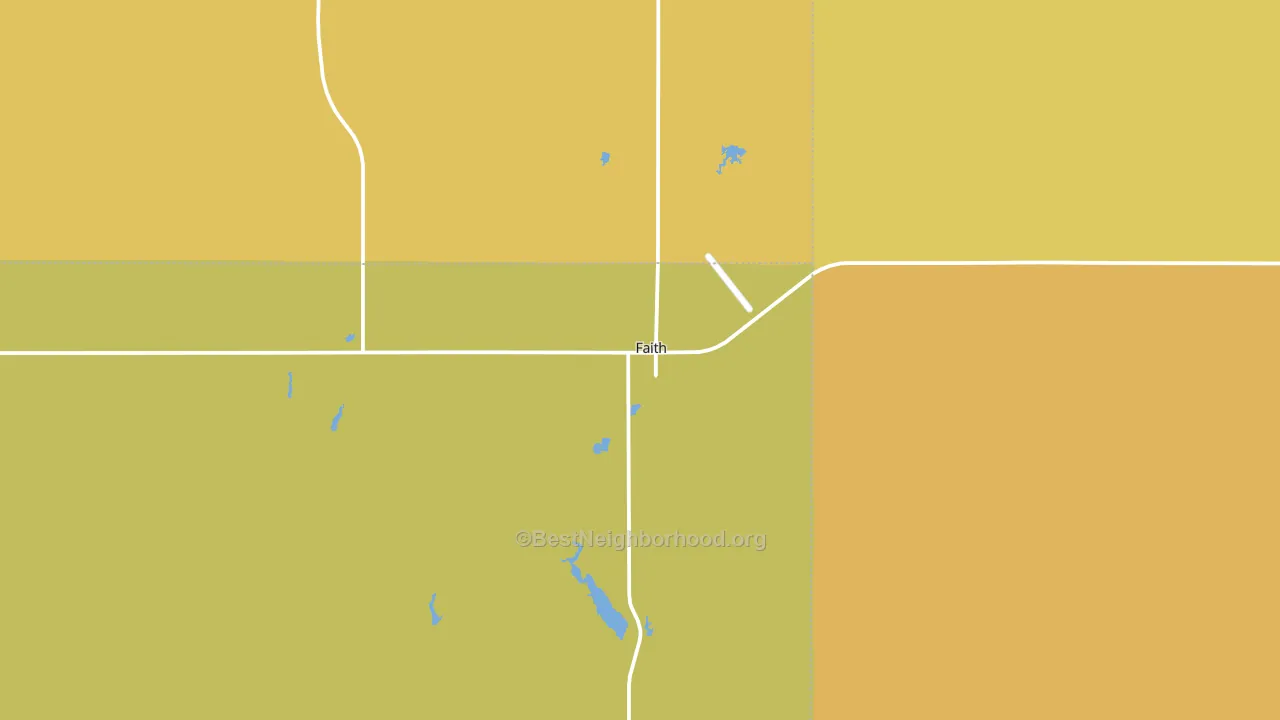 Faith, SD block-group voter-turnout map