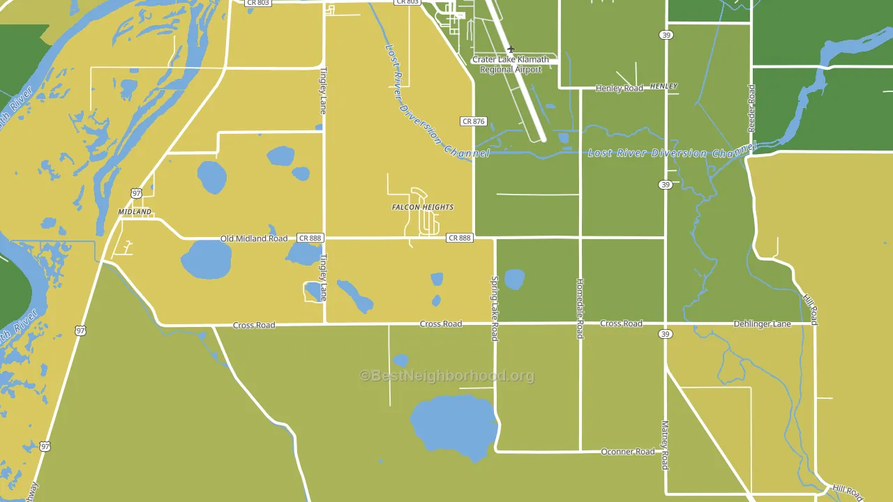 Falcon Heights, OR block-group voter-turnout map