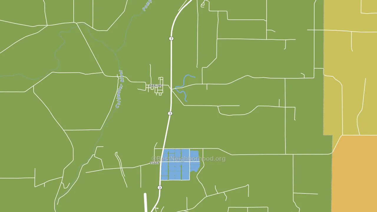 Falcon, MS block-group voter-turnout map