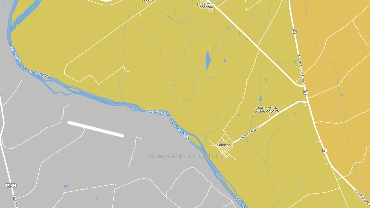 Falcon Village, TX block-group voter-turnout map