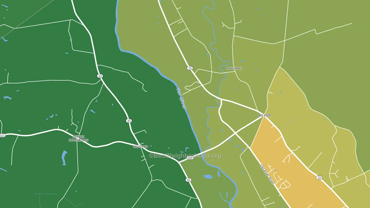 Falkland, NC block-group voter-turnout map