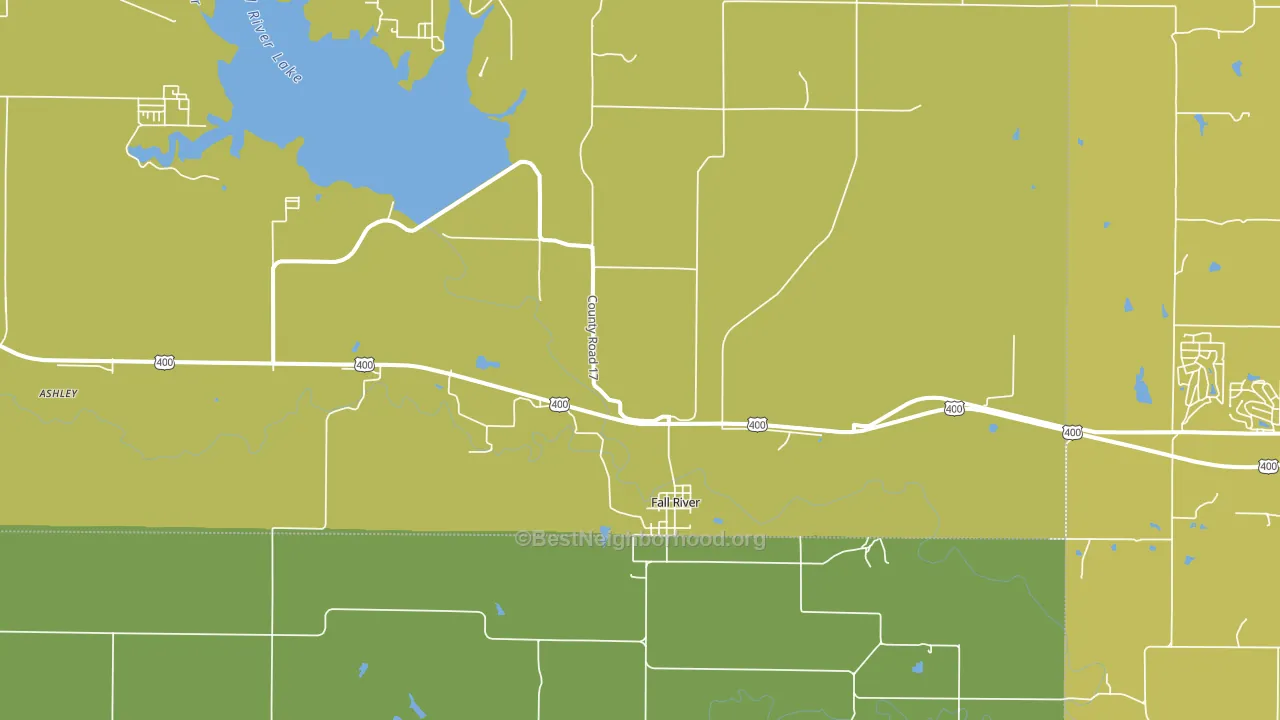 Fall River, KS block-group voter-turnout map
