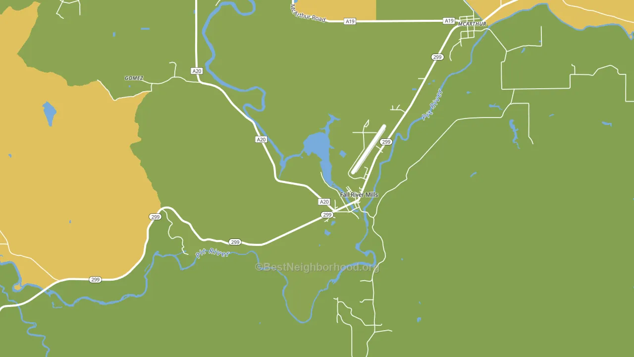 Fall River Mills, CA block-group voter-turnout map