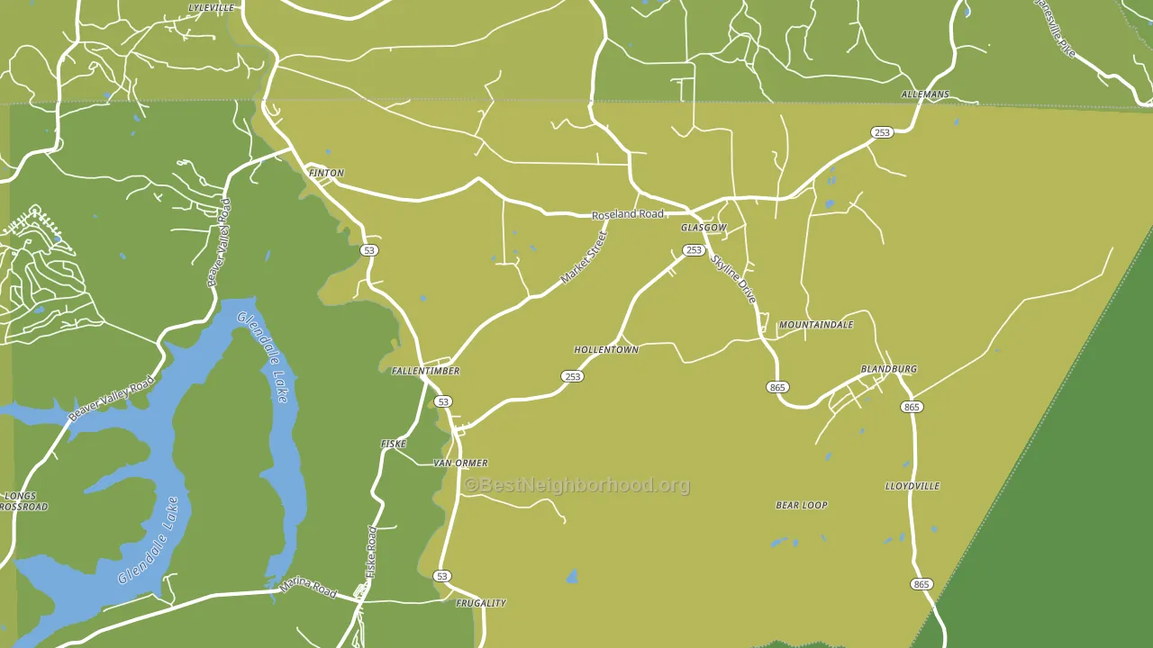Fallentimber, PA block-group voter-turnout map