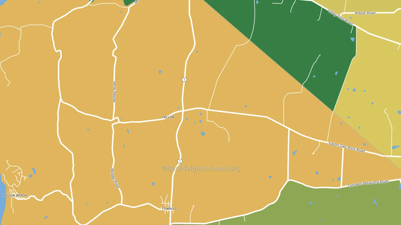 Fallon, CA block-group voter-turnout map