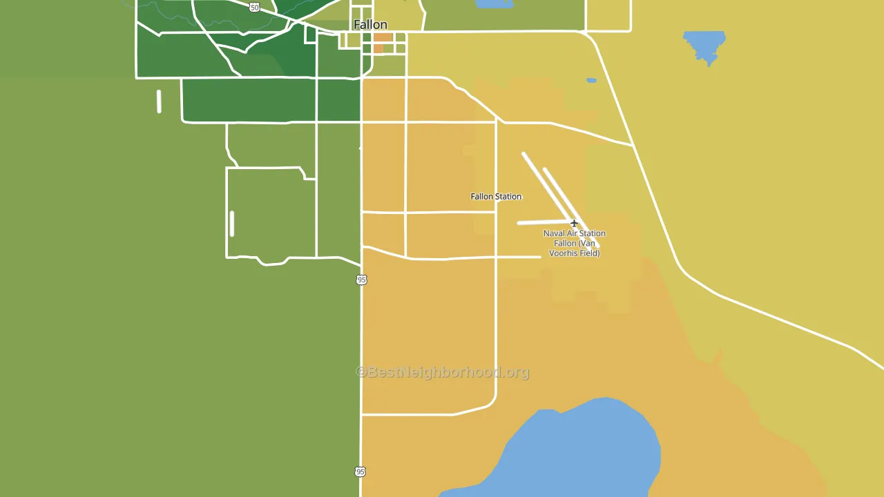 Fallon Naval Air Station, NV block-group voter-turnout map
