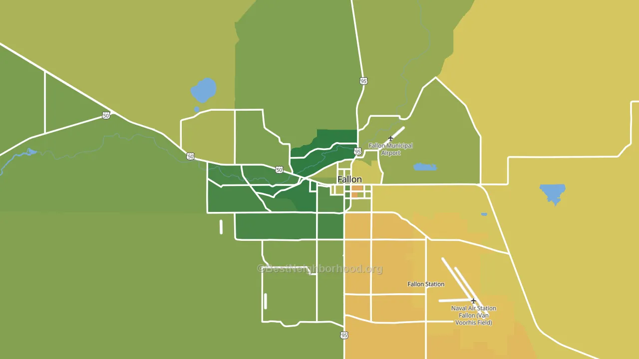 Fallon, NV block-group voter-turnout map