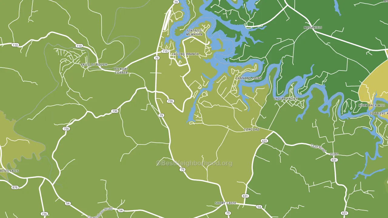 Falls Of Rough, KY block-group voter-turnout map