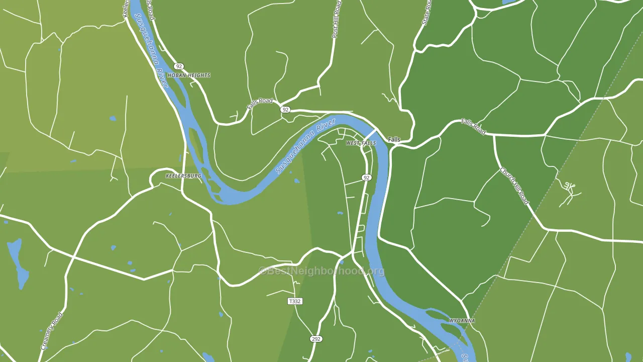 Falls, PA block-group voter-turnout map