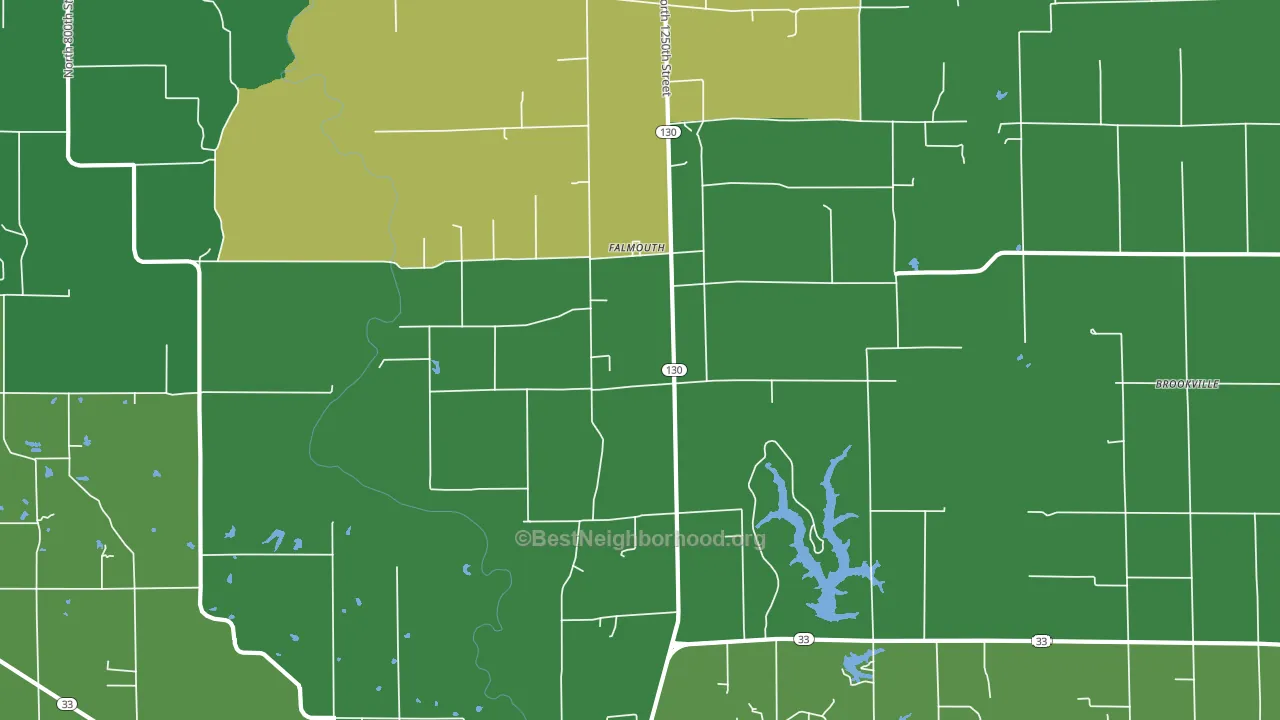 Falmouth, IL block-group voter-turnout map