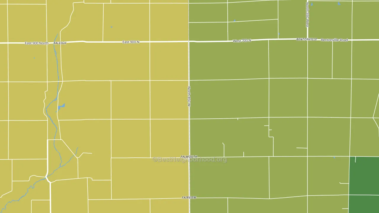 Falmouth, IN block-group voter-turnout map