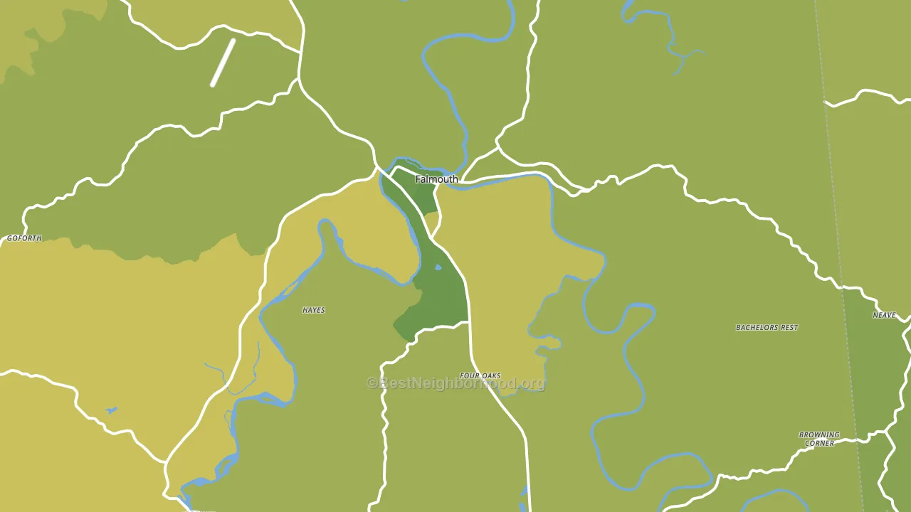 Falmouth, KY block-group voter-turnout map