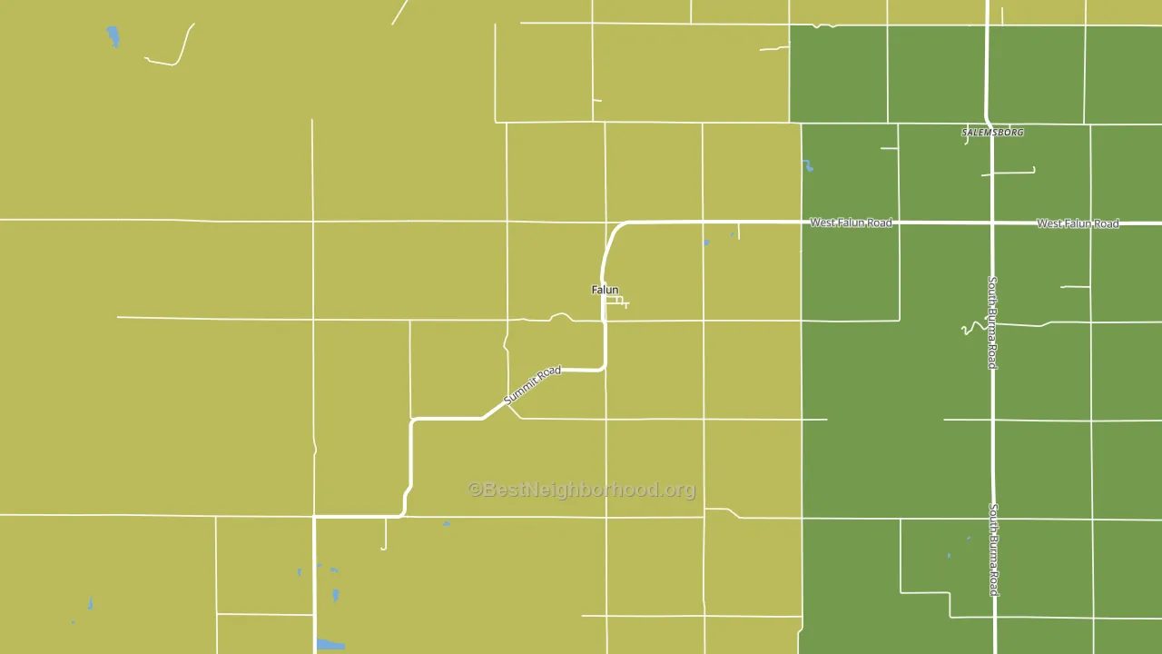 Falun, KS block-group voter-turnout map