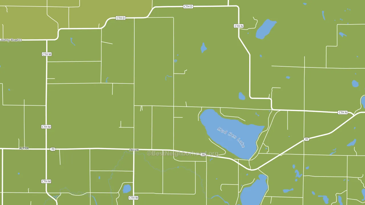 Falun, WI block-group voter-turnout map