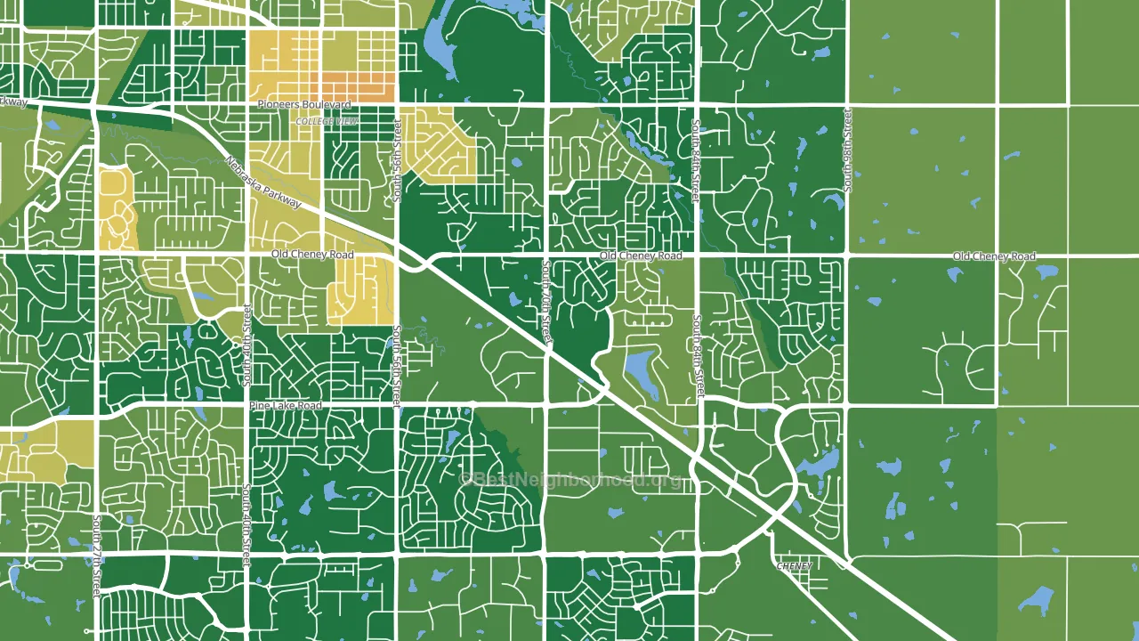 Family Acres, Lincoln, NE block-group voter-turnout map