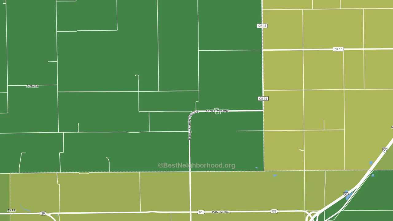 Fancy Prairie, IL block-group voter-turnout map