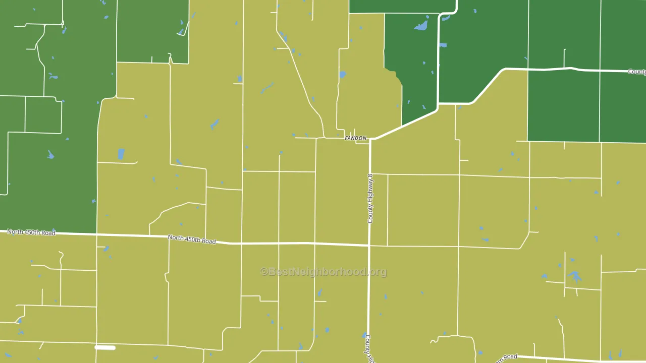 Fandon, IL block-group voter-turnout map