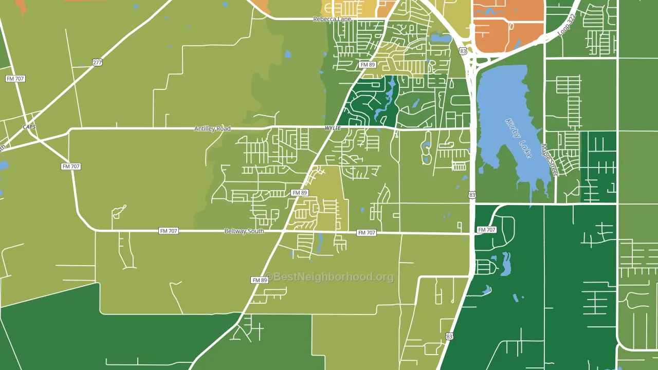Far Southside, Abilene, TX block-group voter-turnout map