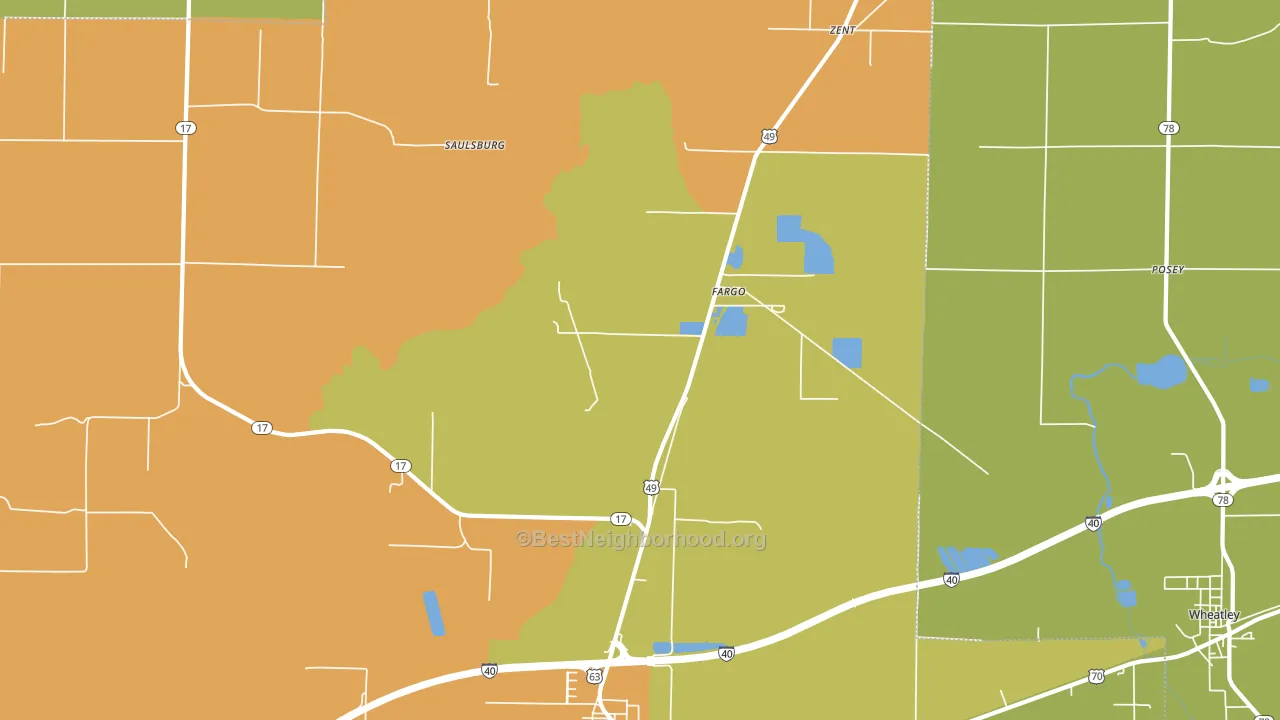 Fargo, AR block-group voter-turnout map