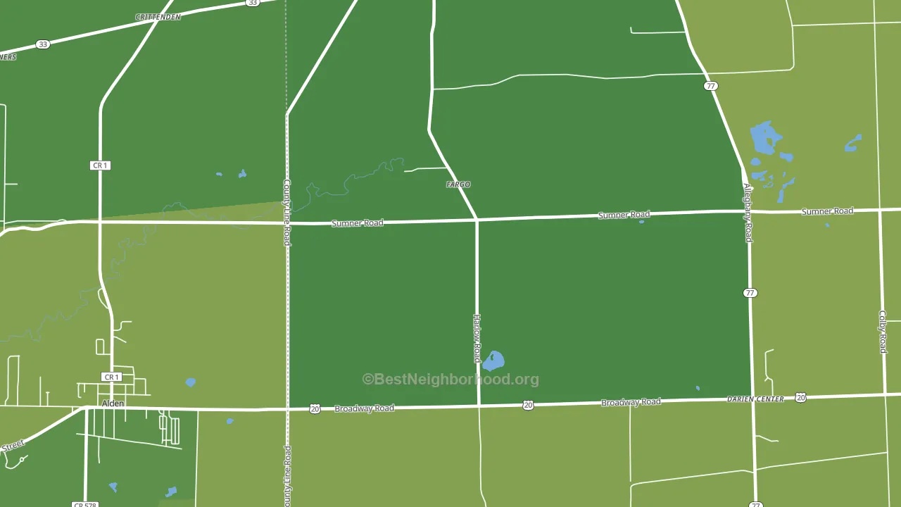 Fargo, NY block-group voter-turnout map
