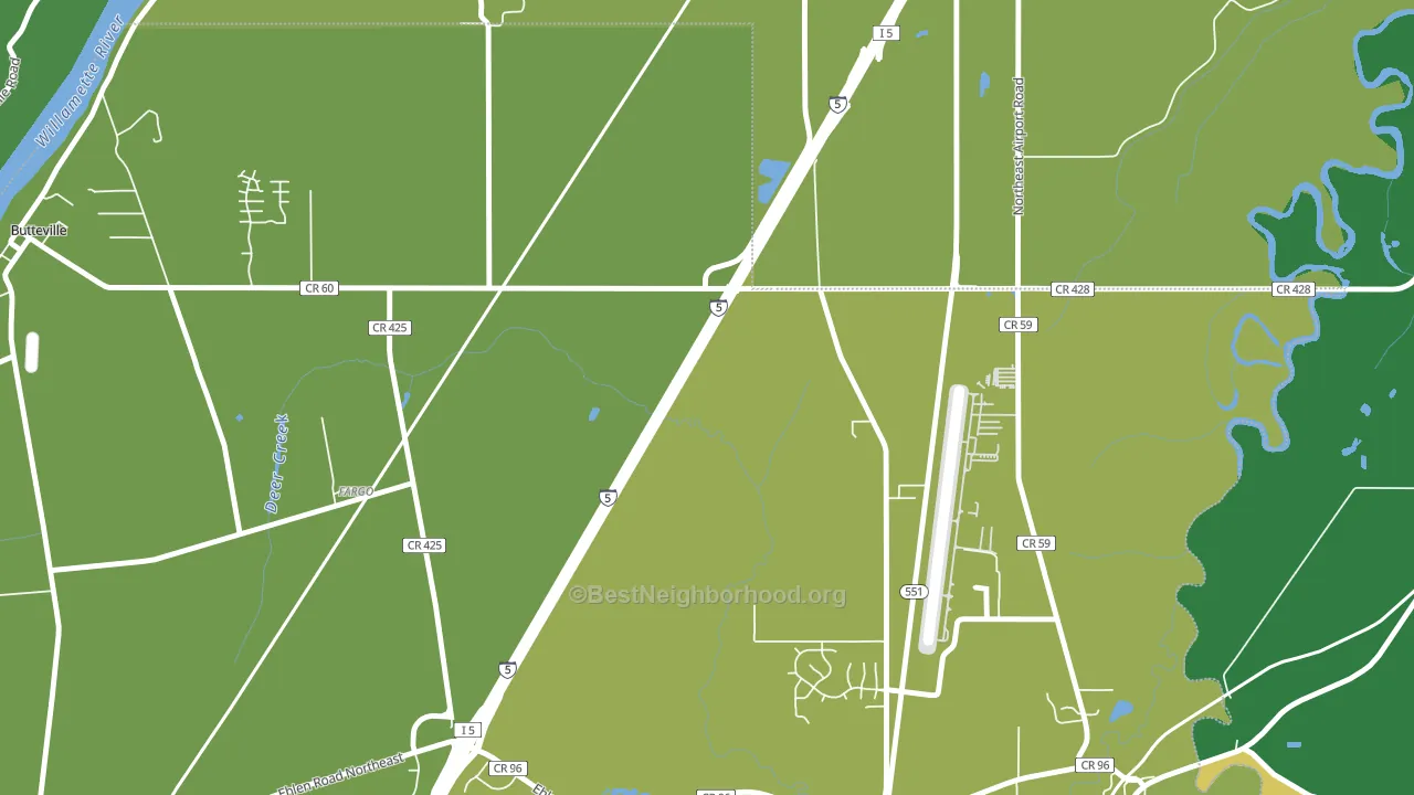 Fargo, OR block-group voter-turnout map