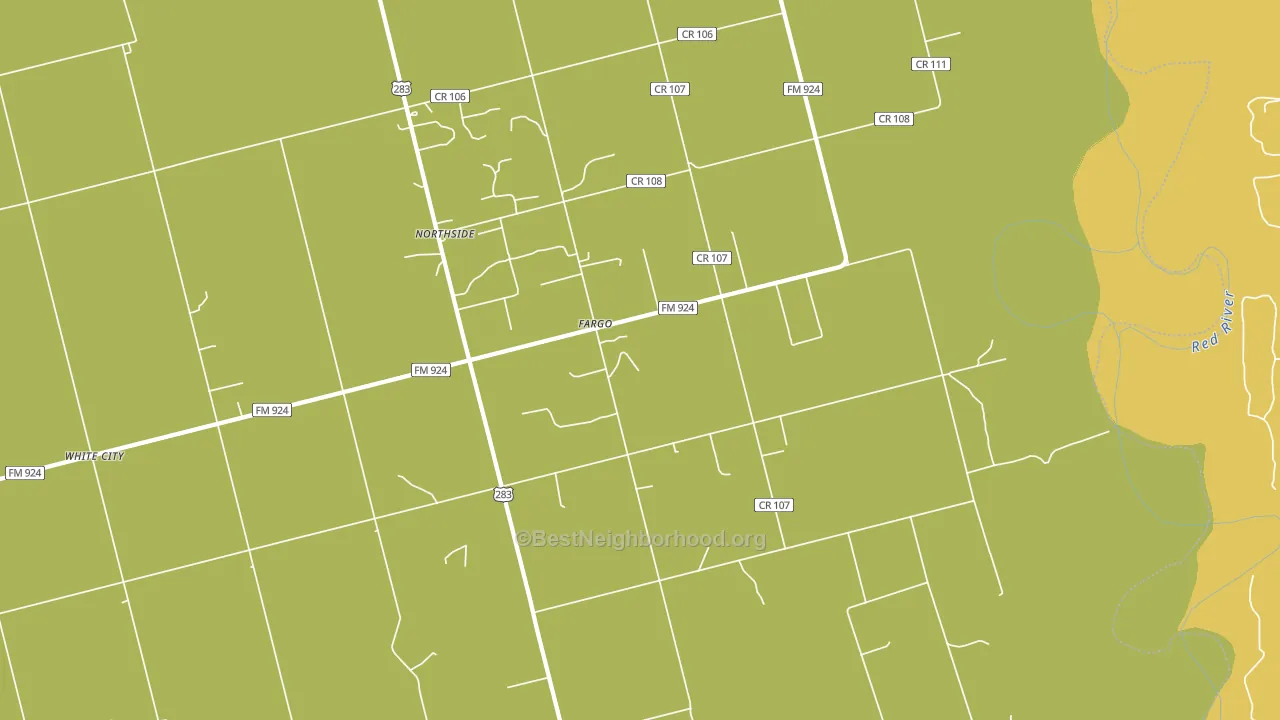 Fargo, TX block-group voter-turnout map
