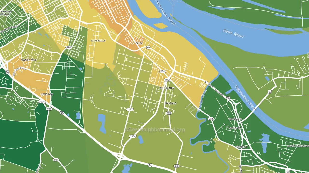 Farley, KY block-group voter-turnout map