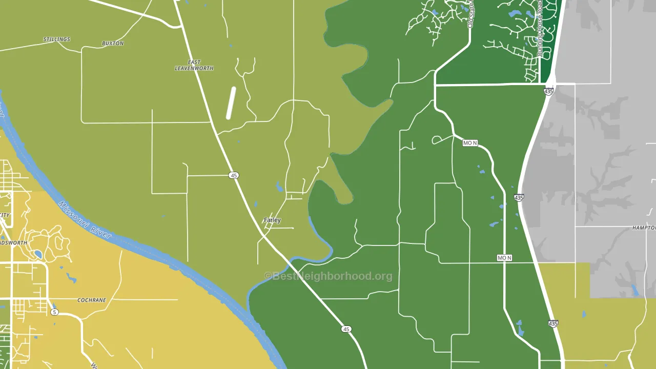 Farley, MO block-group voter-turnout map