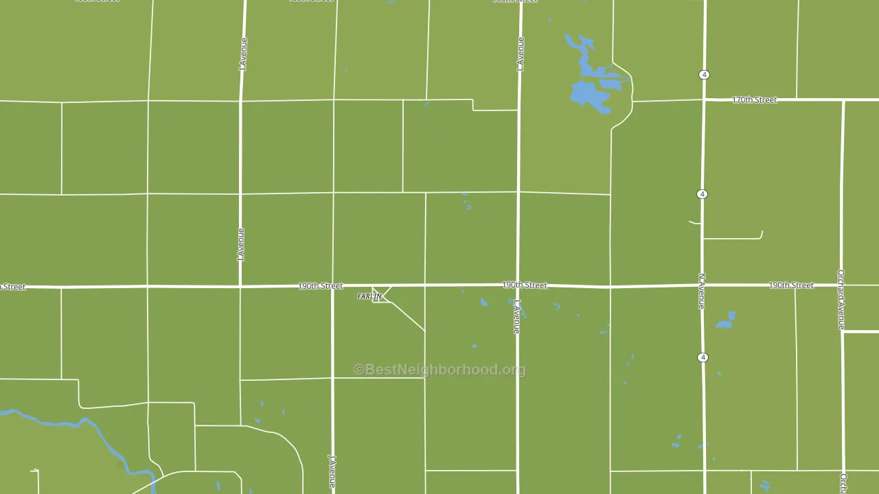 Farlin, IA block-group voter-turnout map