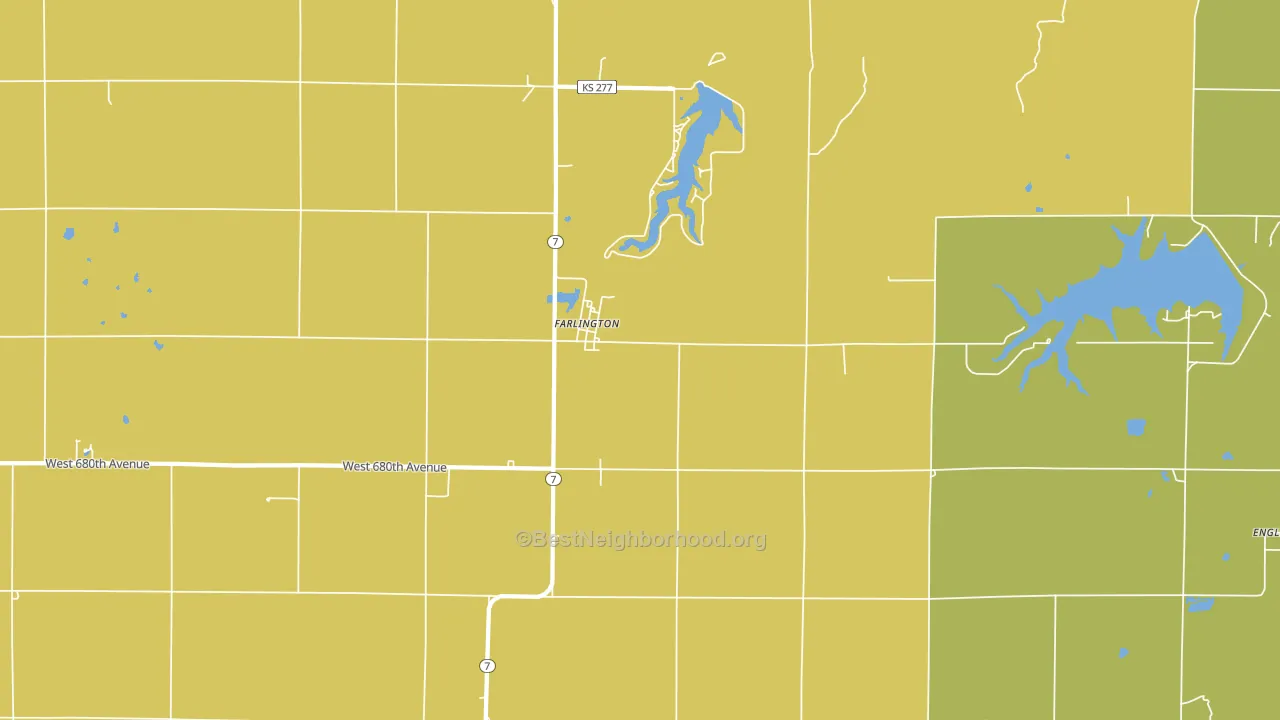 Farlington, KS block-group voter-turnout map