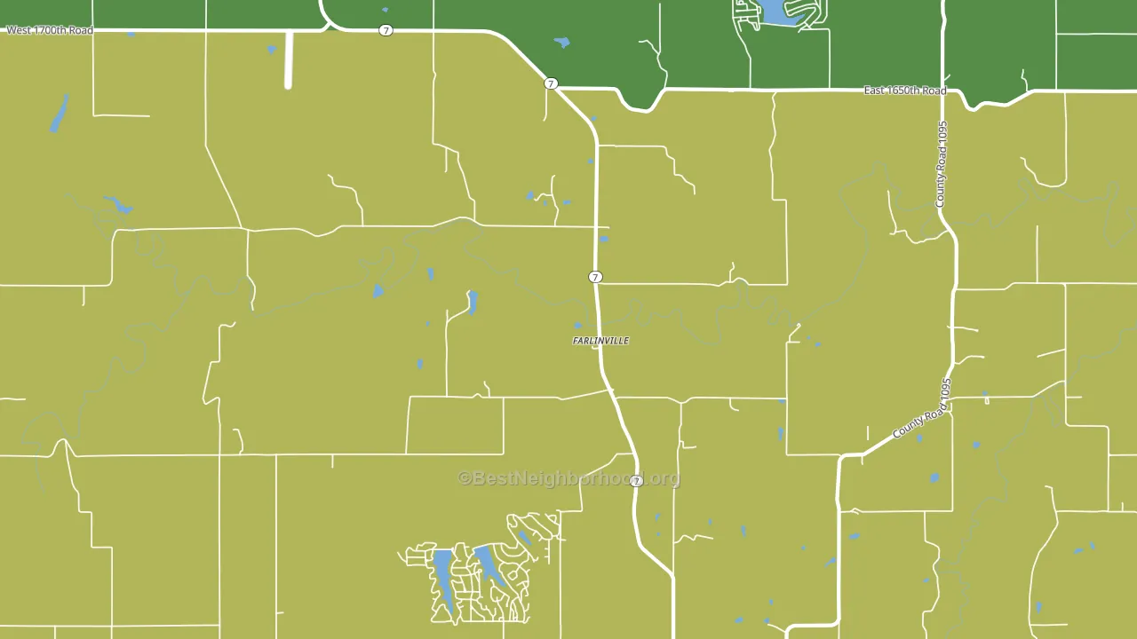 Farlinville, KS block-group voter-turnout map