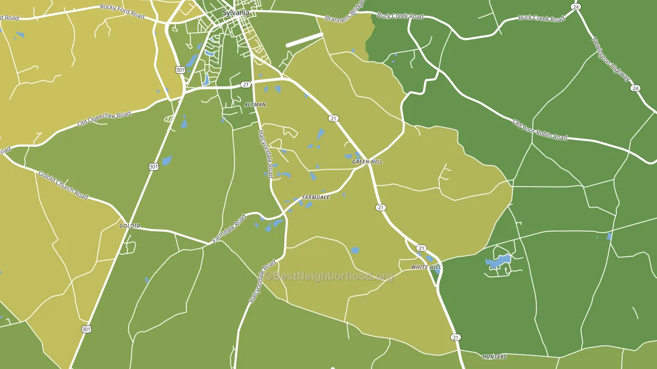 Farmdale, GA block-group voter-turnout map