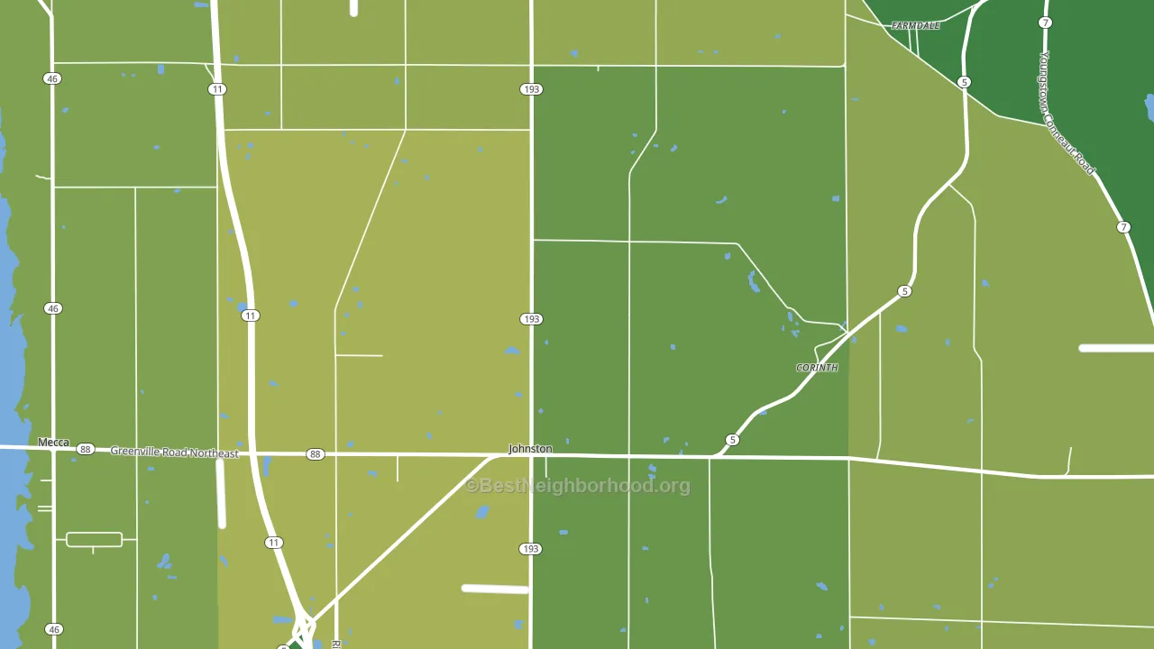 Farmdale, OH block-group voter-turnout map