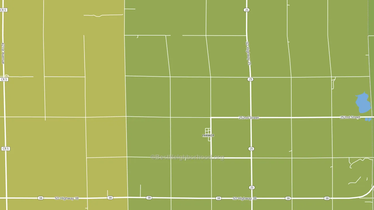 Farmer, SD block-group voter-turnout map