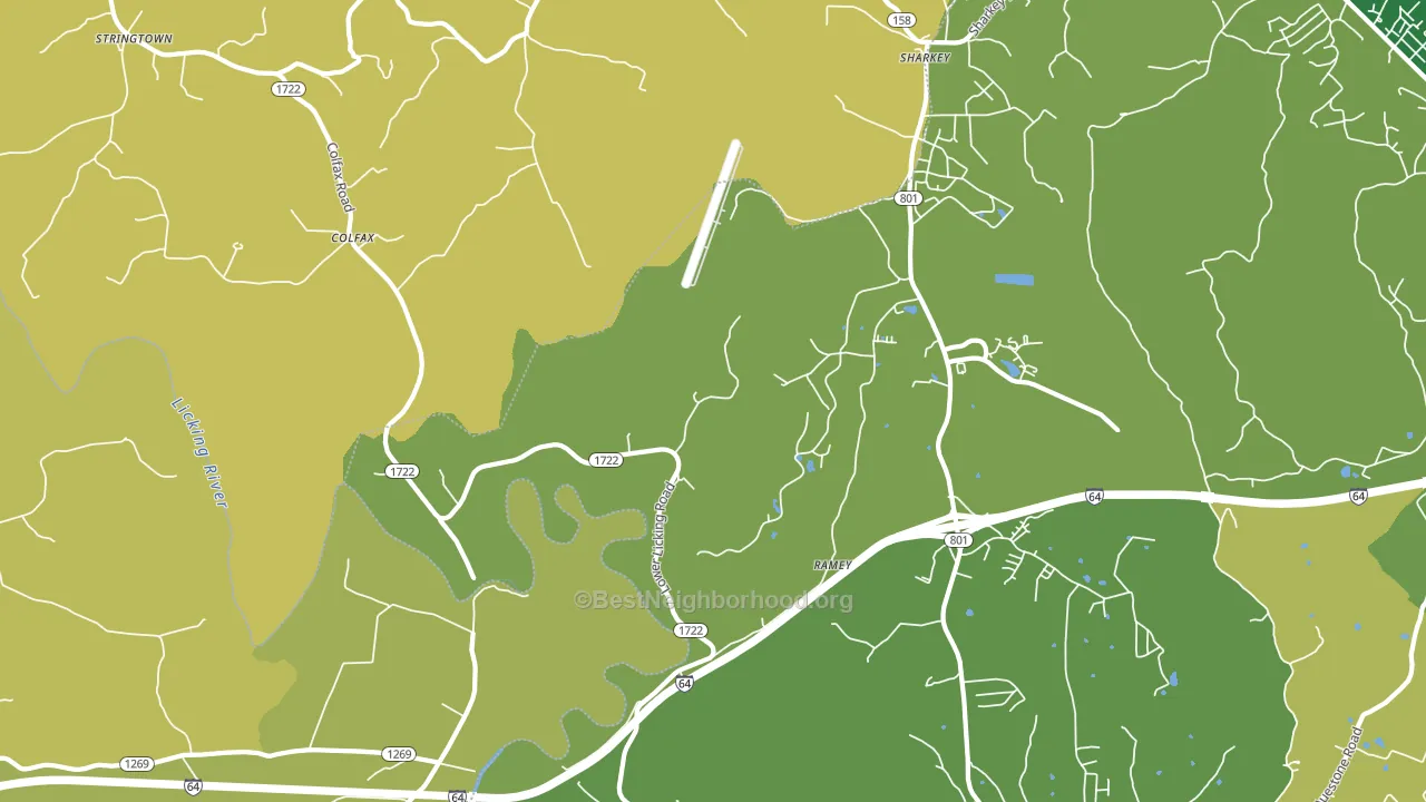 Farmers, KY block-group voter-turnout map