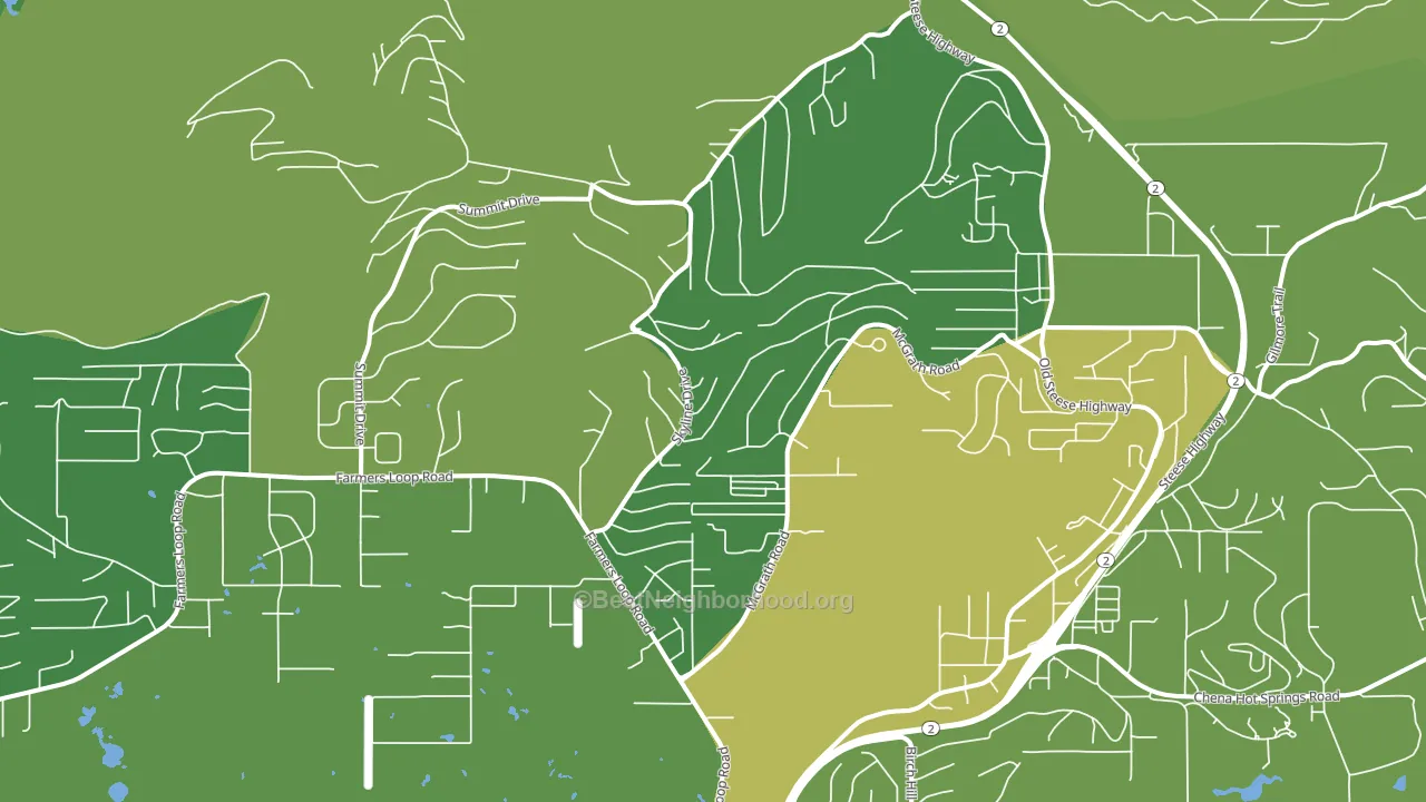 Farmers Loop, AK block-group voter-turnout map