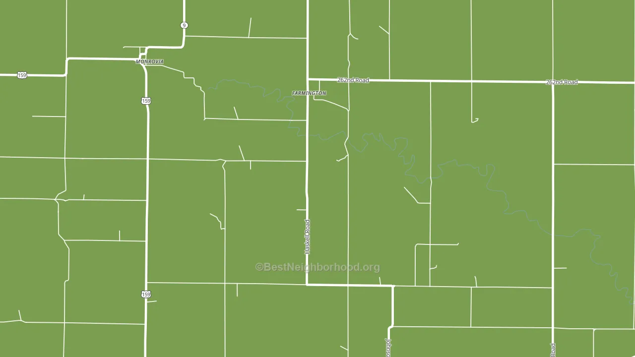 Farmington, KS block-group voter-turnout map