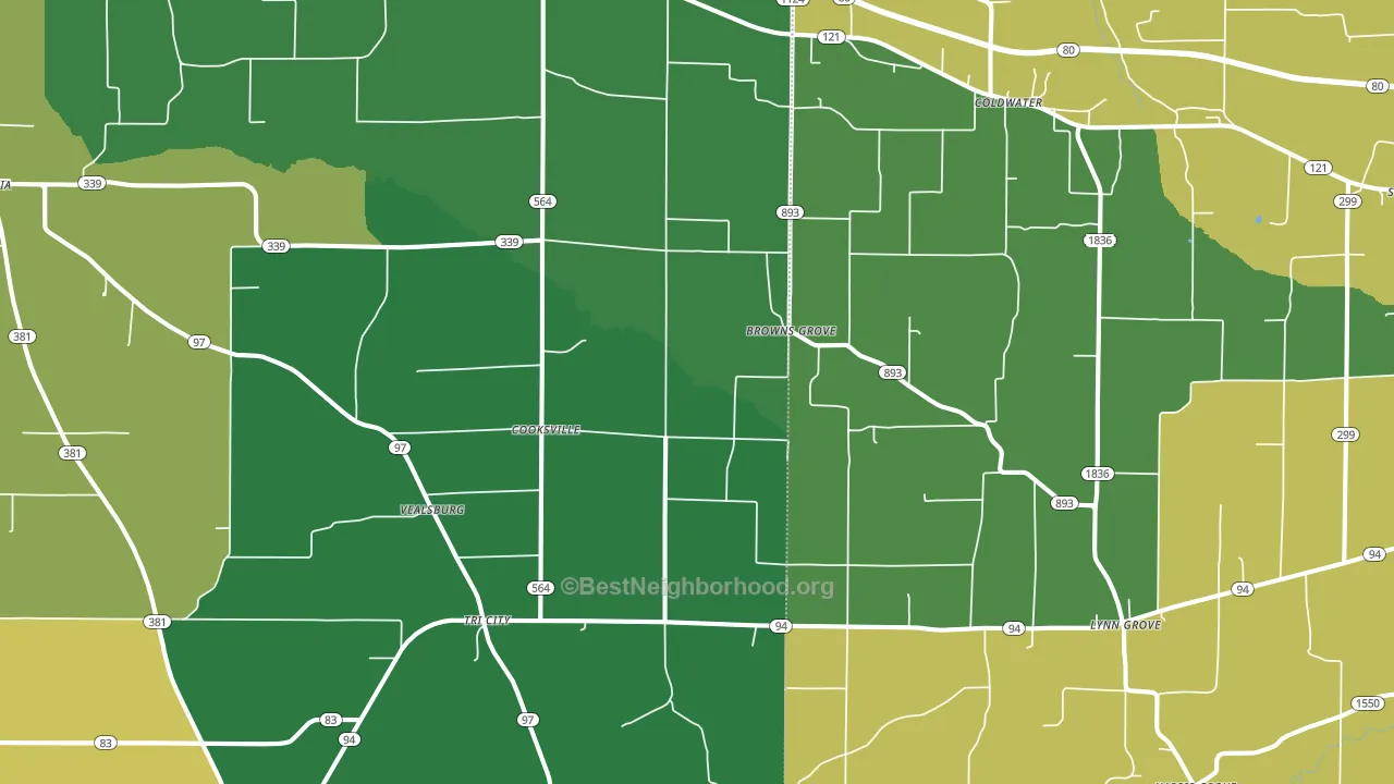 Farmington, KY block-group voter-turnout map