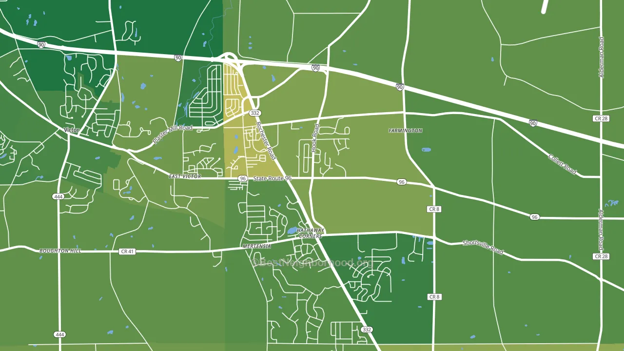 Farmington, NY block-group voter-turnout map