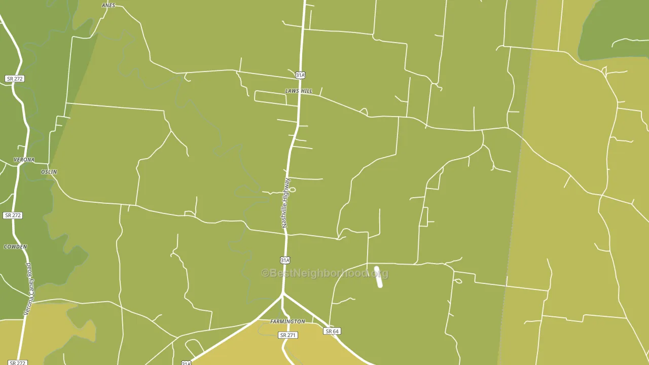 Farmington, TN block-group voter-turnout map