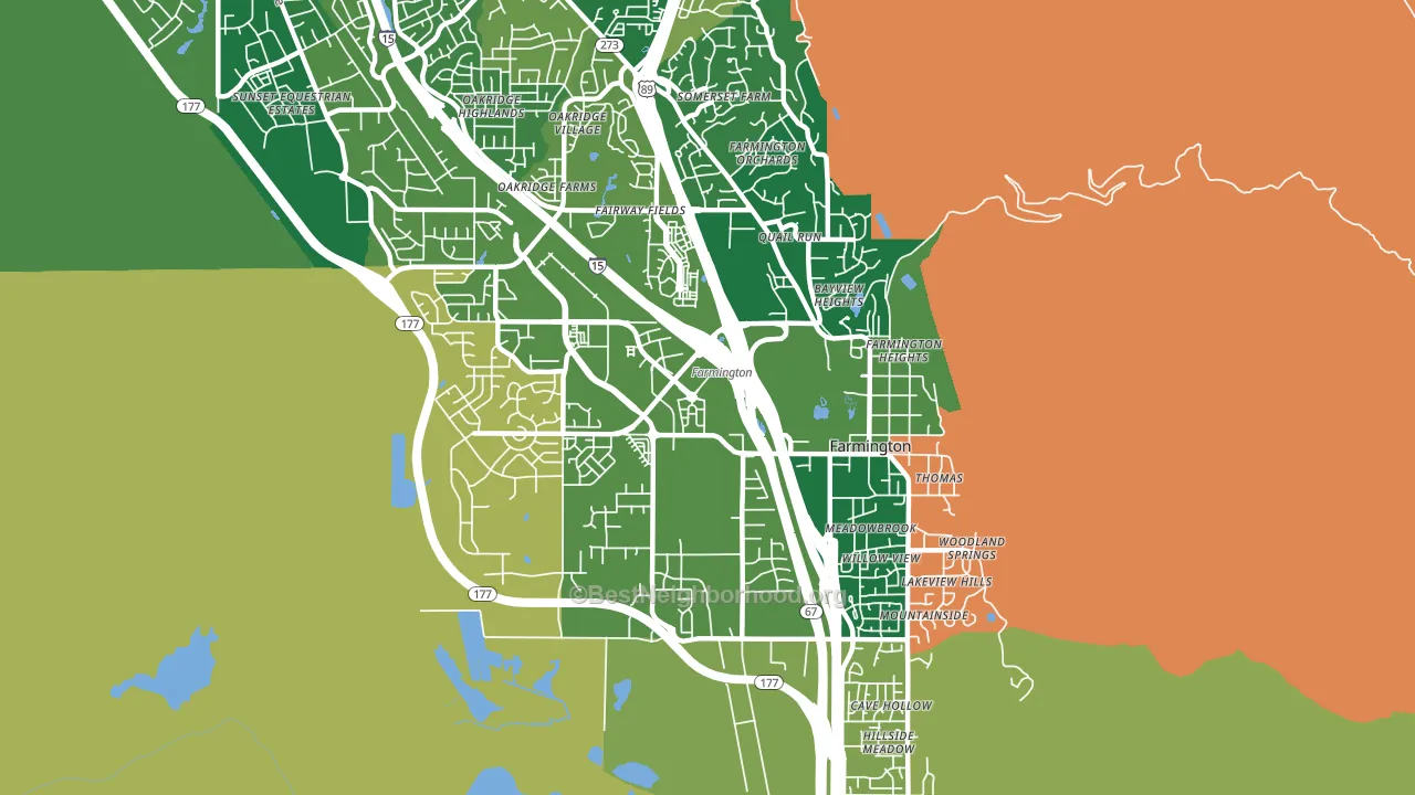 Farmington, UT block-group voter-turnout map