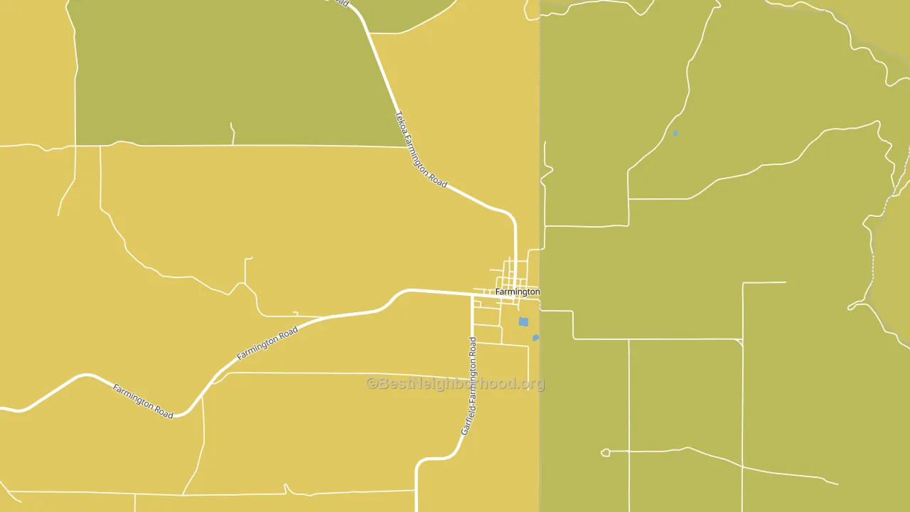 Farmington, WA block-group voter-turnout map