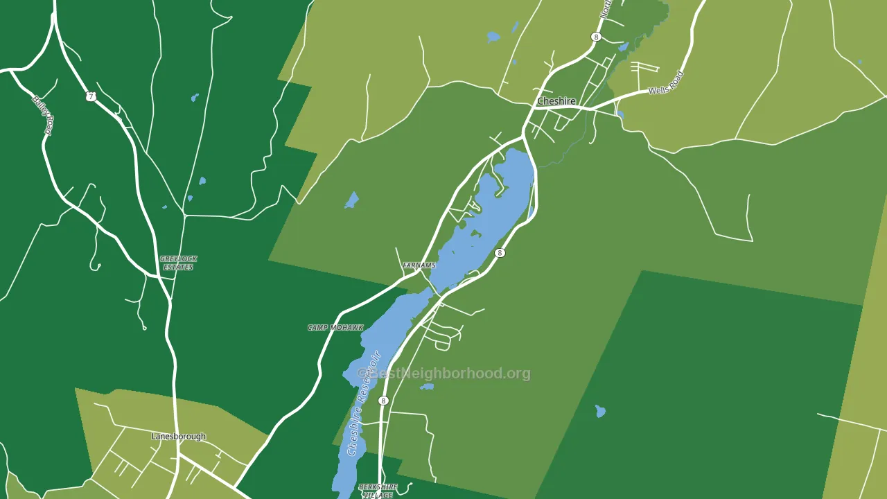 Farnams, MA block-group voter-turnout map