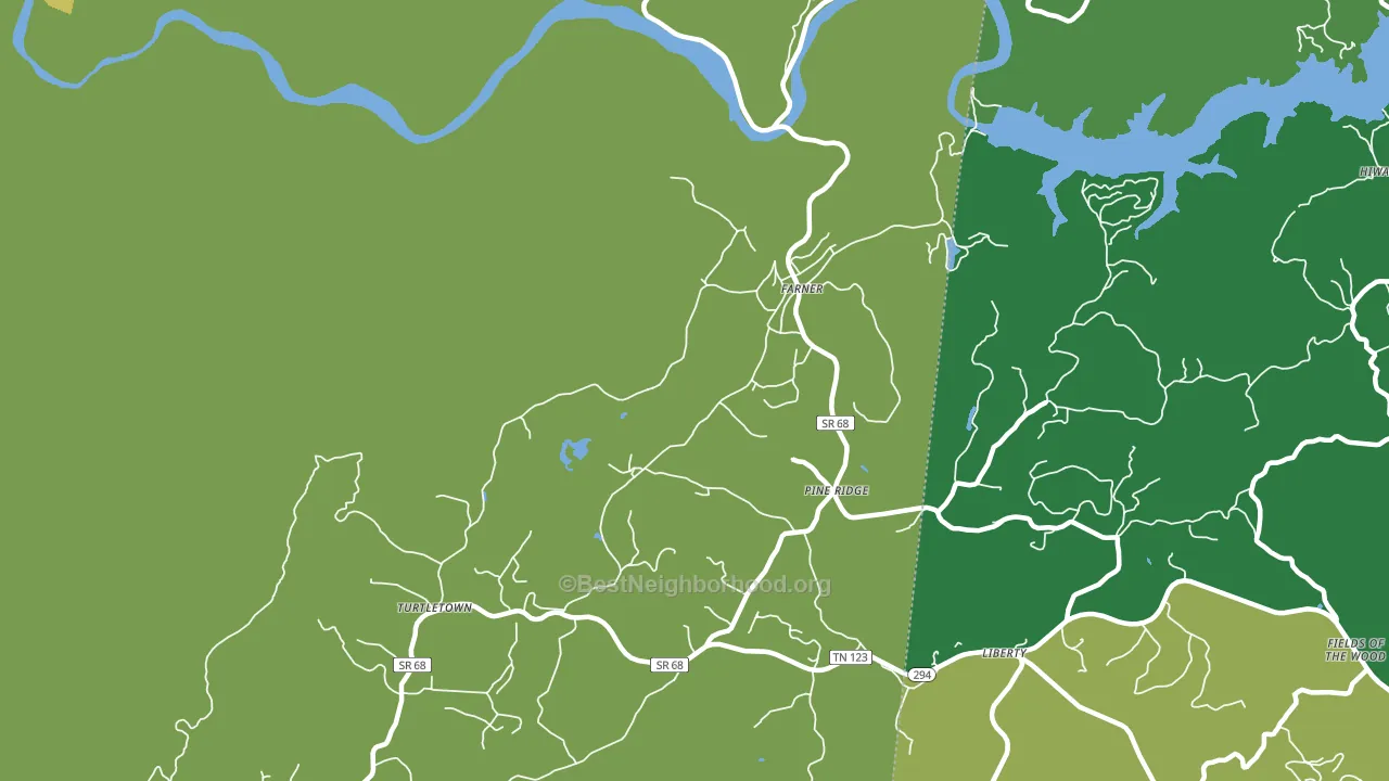 Farner, TN block-group voter-turnout map
